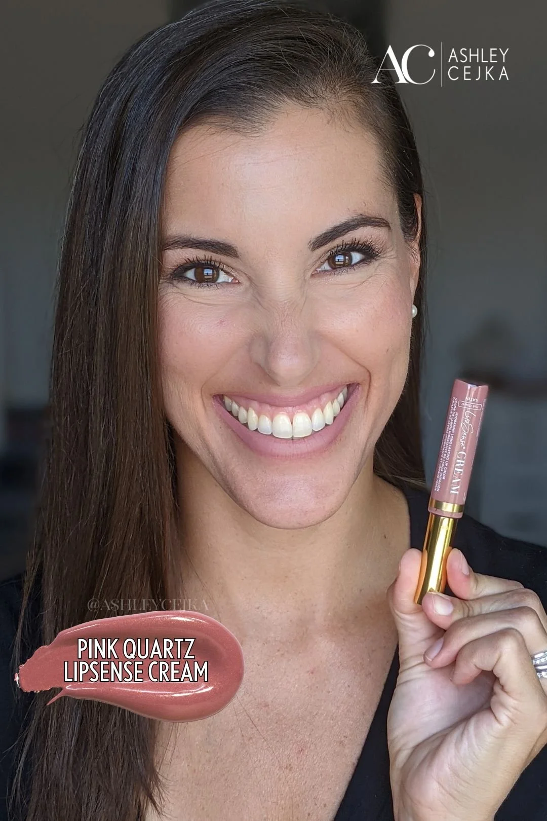 Pink Quartz LipSense: Pink-Bronze Nude Cream Lip Color with